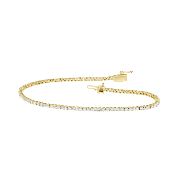 14K YG 1ctw Lab Grown Diamond Tennis Bracelet, 7.5