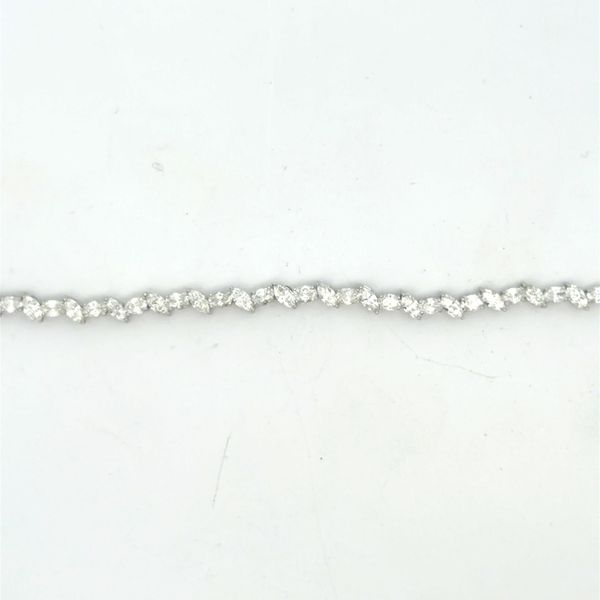 14K WG 3.44ctw Lab Grown Diamond Bracelet with Alternationg Marquise and Ovals, 68 Diamonds = 3.44ctw Blocher Jewelers Ellwood City, PA