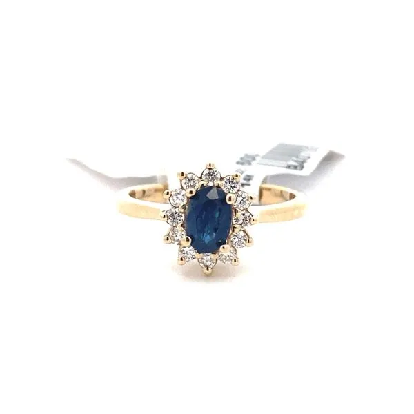 14K Yellow Gold Sapphire and Diamond Ring Blocher Jewelers Ellwood City, PA