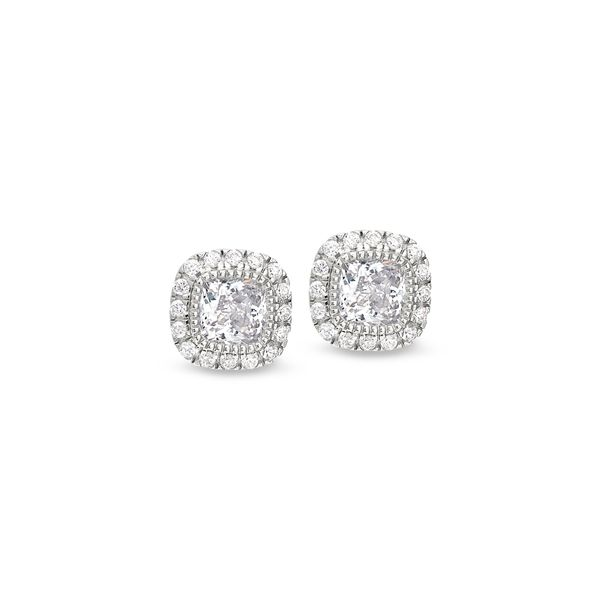 Sterling Silver Micropave Simulated Diamond Earrings Blocher Jewelers Ellwood City, PA