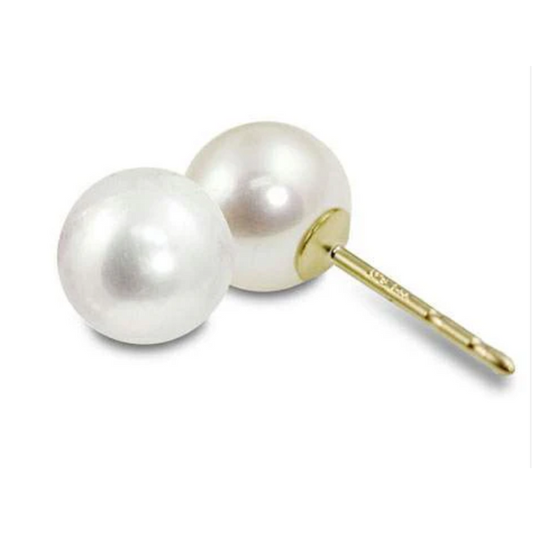 14KYG 8-8.5mm Hl Akoya Pearl Stud Earrings Blocher Jewelers Ellwood City, PA