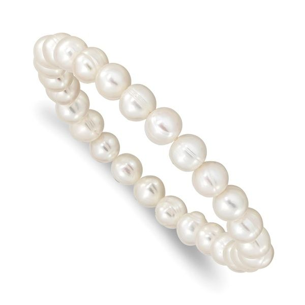 White Freshwater Cultured Pearl Stretch Bracelet Blocher Jewelers Ellwood City, PA