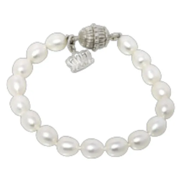 White Pearl Bracelet With Sterling Silver Magnetic Clasp Blocher Jewelers Ellwood City, PA