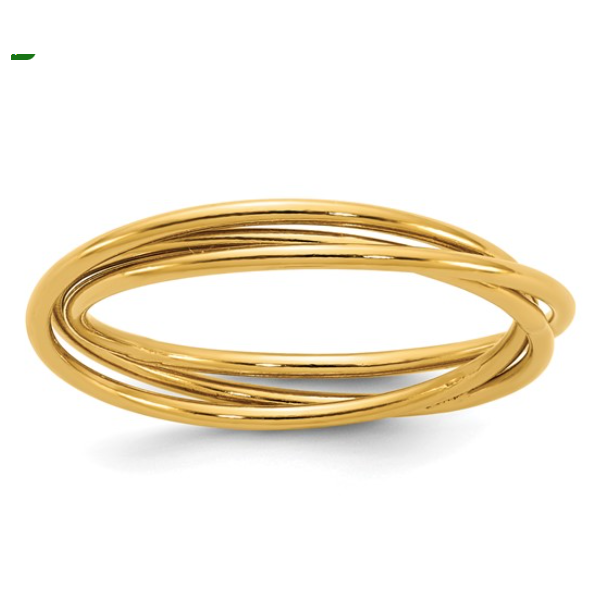 1/20 14K Gold Filled Three 1.0mm Intertwined Rings Blocher Jewelers Ellwood City, PA