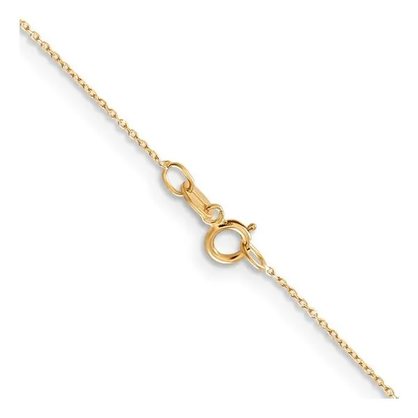 14K Yellow Gold Diamond-cut Round Open Link Cable with Spring Ring Clasp Chain Blocher Jewelers Ellwood City, PA