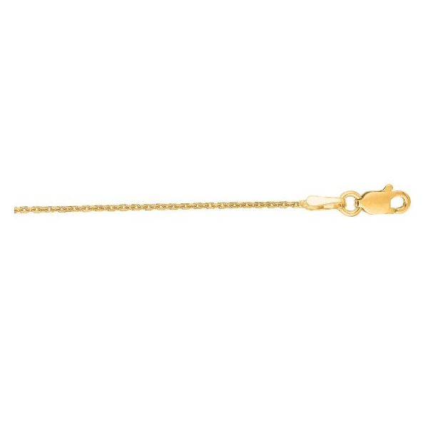 10K Gold 1.1mm Diamond Cut Cable Chain 18