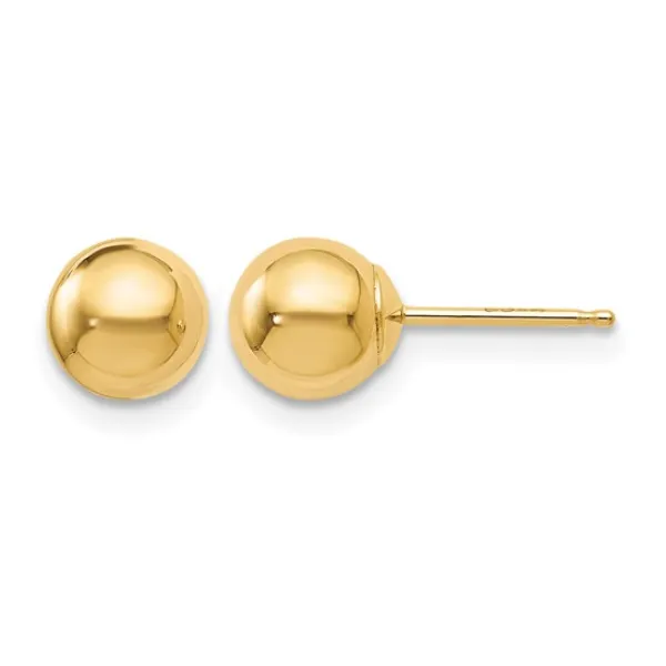 Leslie's 10k Polished 7mm Ball Post Earrings Blocher Jewelers Ellwood City, PA