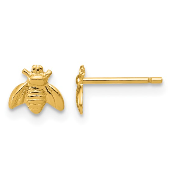 14K Yellow Gold Filled 5.5 x 6.3mm Bee Post Earrings Blocher Jewelers Ellwood City, PA