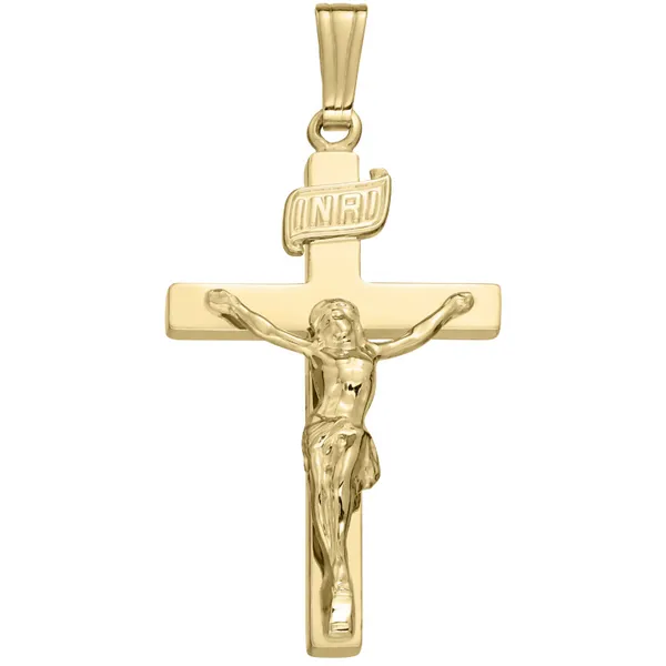 14K Gold Filled Crucifix Necklace, on a 20