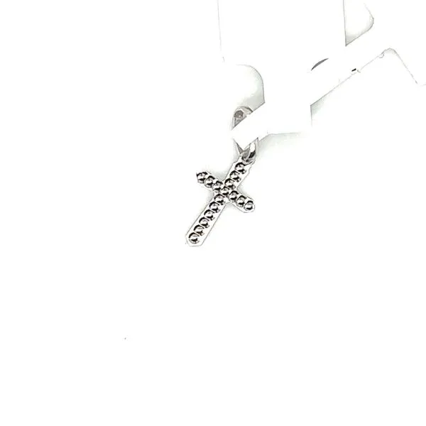 18K White Cross Pendant Blocher Jewelers Ellwood City, PA