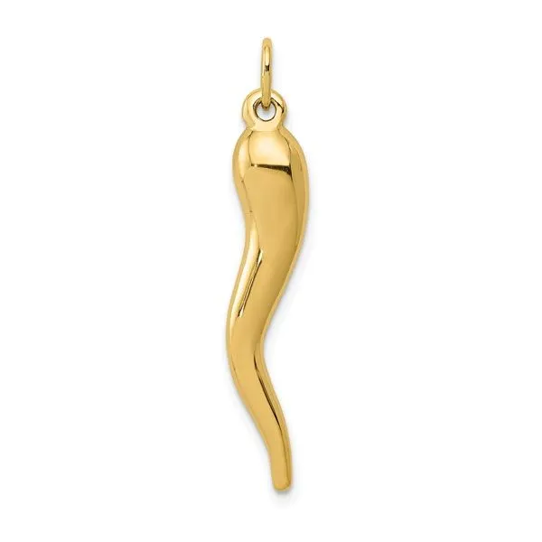 10Kt Yellow Gold Italian Horn Charm Blocher Jewelers Ellwood City, PA