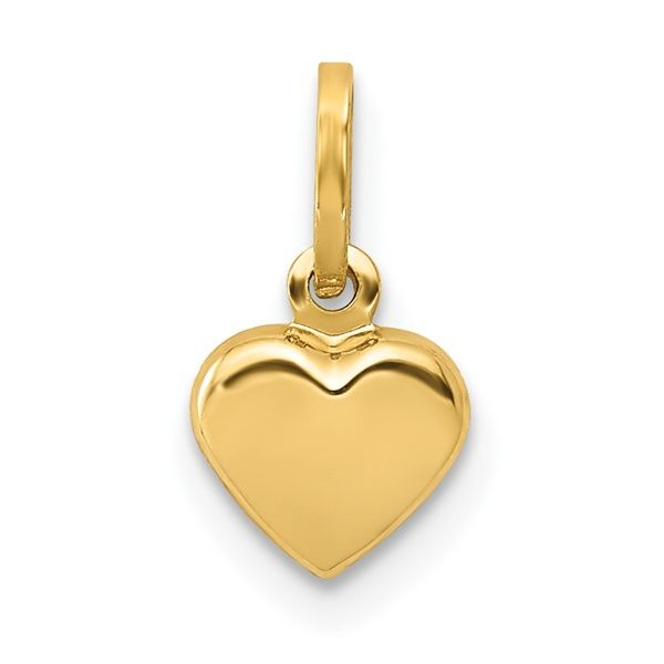 14Kt Yellow Gold Polished 3D Puffed Heart Charm Blocher Jewelers Ellwood City, PA