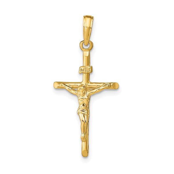 14Kt Yellow Gold Stick Style Crucifix Pendant Blocher Jewelers Ellwood City, PA
