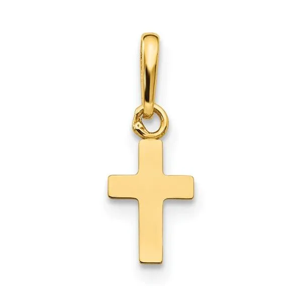 14K Yellow Gold Small Cross Pendant Blocher Jewelers Ellwood City, PA