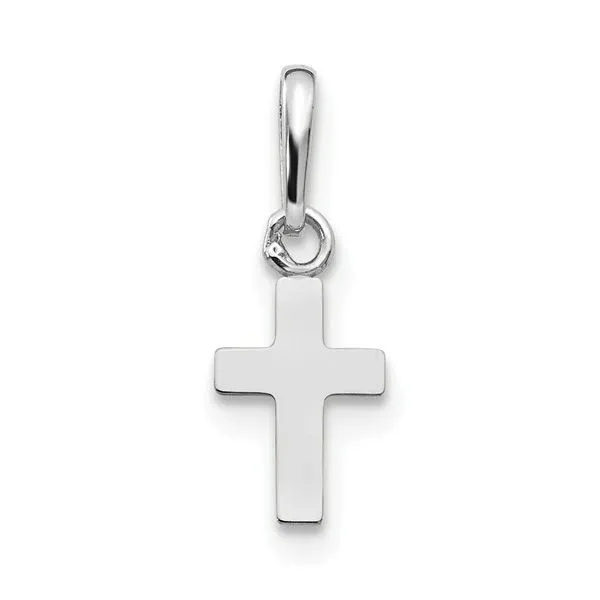 14K White Gold Small Cross Pendant Blocher Jewelers Ellwood City, PA