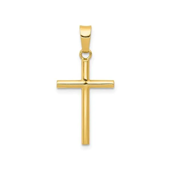 14k YG Polished Cross Pendant Blocher Jewelers Ellwood City, PA
