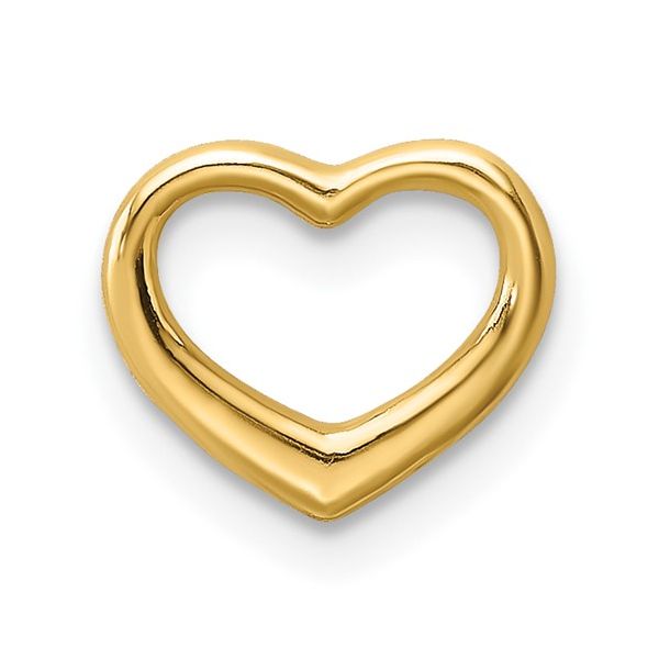 10K Polished Mini Floating Heart Slide, 9.75mm x 8.53mm Blocher Jewelers Ellwood City, PA