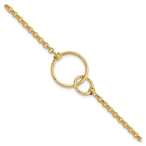 Leslie's 10k Polished Link Bracelet Blocher Jewelers Ellwood City, PA