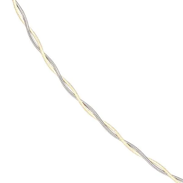 14 Kt Two Tone Twist Bracelet 7.5 Inches In Length Image 2 Blocher Jewelers Ellwood City, PA