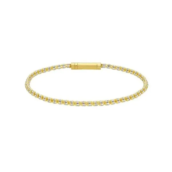 14K Two-Tone Gold 2.74mm Fancy 7