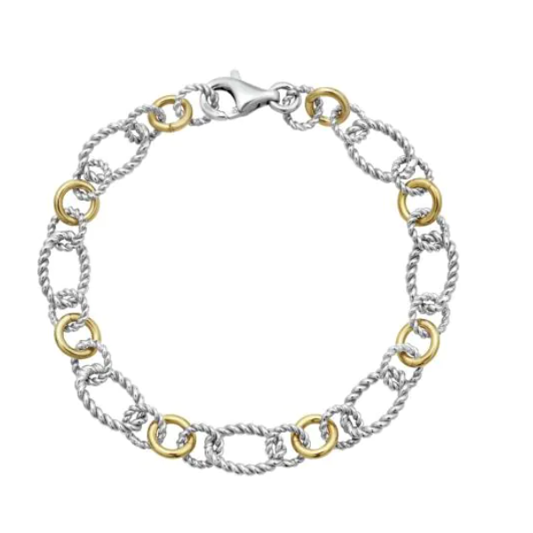 Sterling Silver & 18K Yellow Gold 7.5