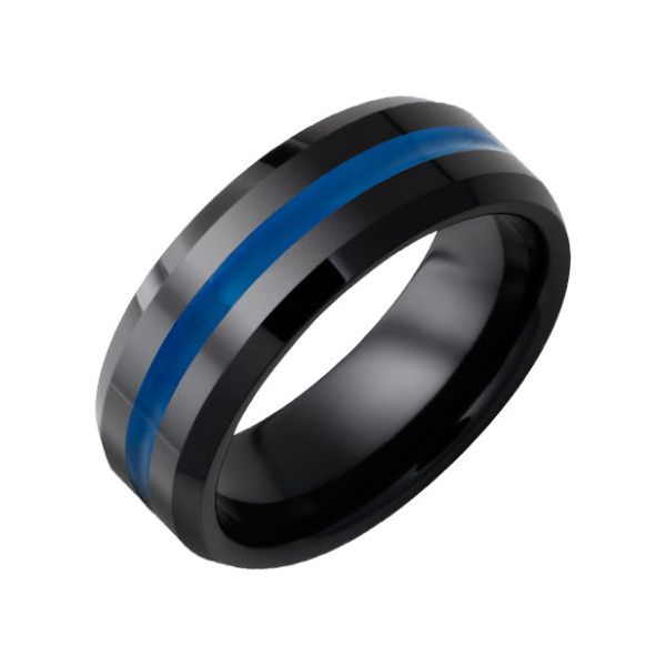 Black Diamond Ceramic Wedding Band Blocher Jewelers Ellwood City, PA