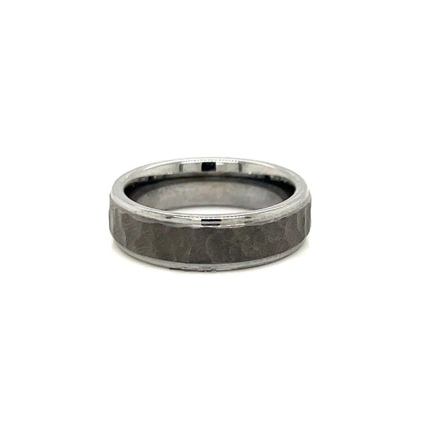 Rugged Tungsten Flat Grooved Edge Band Blocher Jewelers Ellwood City, PA