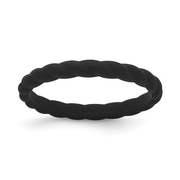 Silicone Black 3mm Braided Band Blocher Jewelers Ellwood City, PA