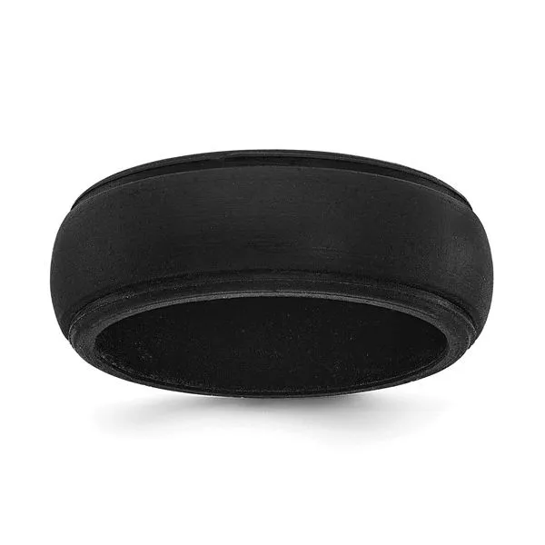 Silicone Black Ridged Edge Band Blocher Jewelers Ellwood City, PA