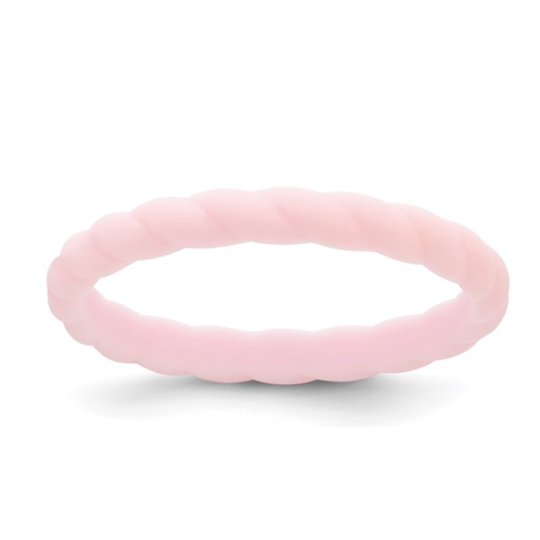 Silicone Pink 3mm Braided Band Size 7 Blocher Jewelers Ellwood City, PA