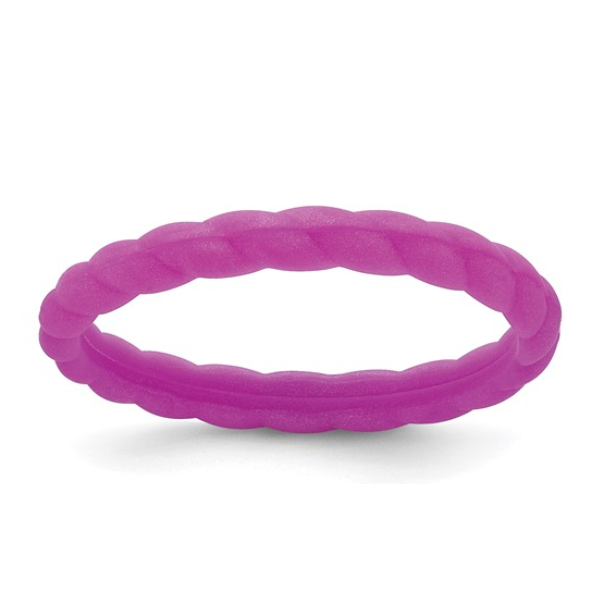 Silicone Plum Purple 3mm Braided Band Size 6 Blocher Jewelers Ellwood City, PA