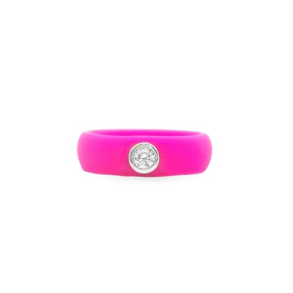 Electric Orchid Colorless CZ Silicone Ring, Size 6 Blocher Jewelers Ellwood City, PA