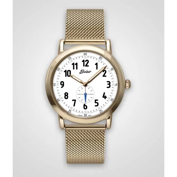 Blocher Swiss Yellow-tone with White Dial Blocher Jewelers Ellwood City, PA