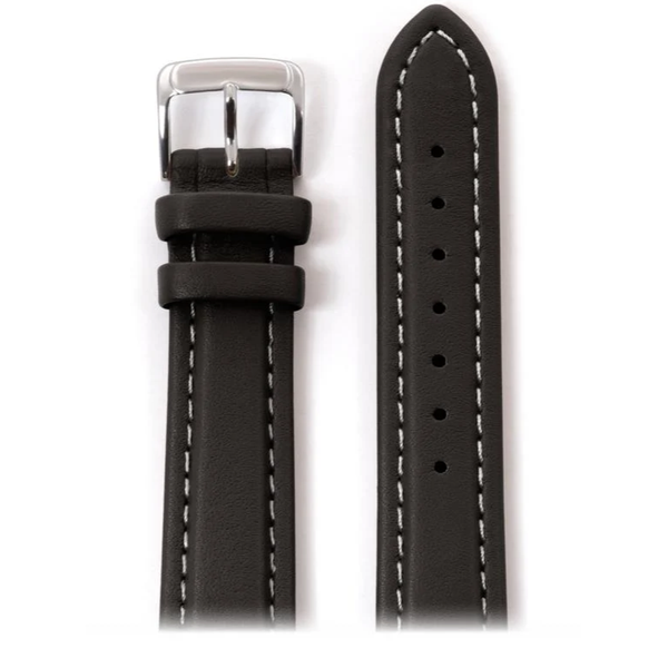 20mm Men's Black Aviator Leather Band 7.7