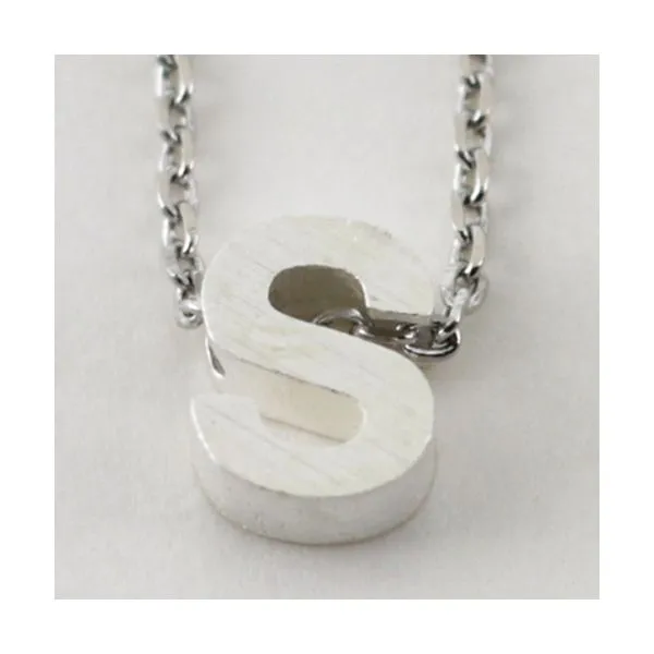 Sterling Silver Small Block Letter Initial Necklace Blocher Jewelers Ellwood City, PA