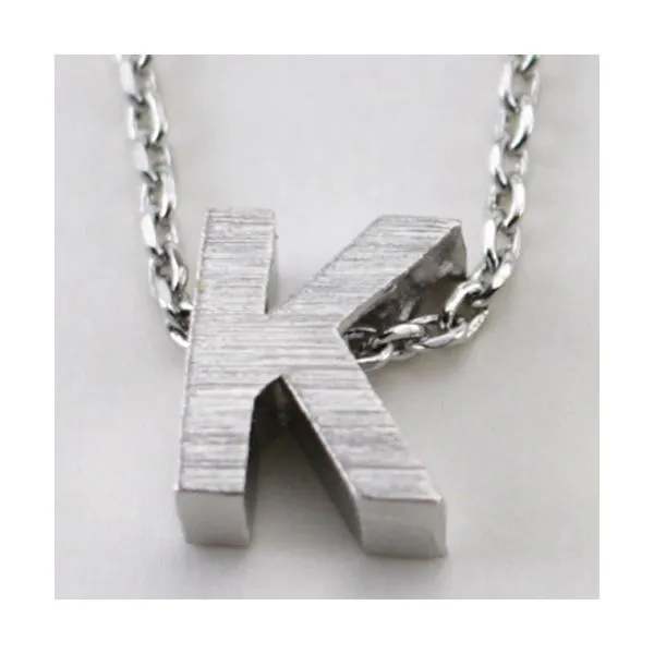 Sterling Silver Small Block Letter Initial Necklace Blocher Jewelers Ellwood City, PA