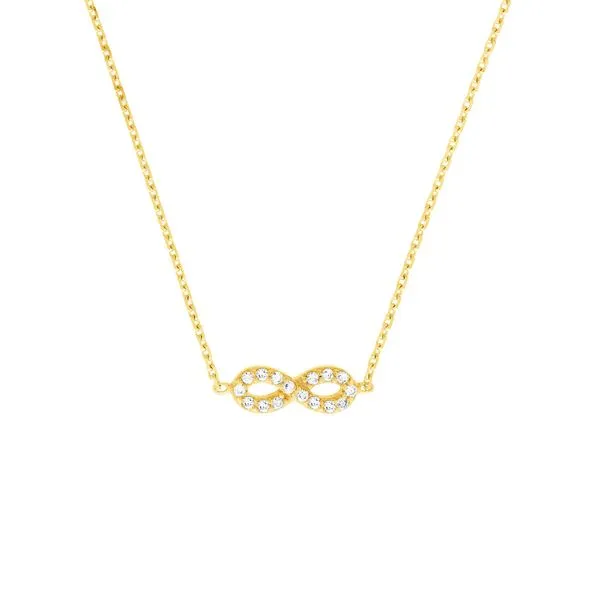 Mini CZ Infinity Adjustable Necklace Blocher Jewelers Ellwood City, PA