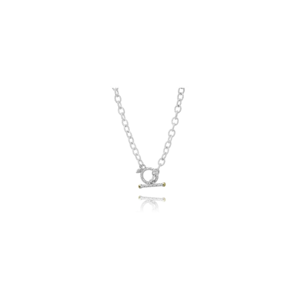 Vahan Two-Tone Sterling And 14K Yellow Gold Toggle Necklace Blocher Jewelers Ellwood City, PA