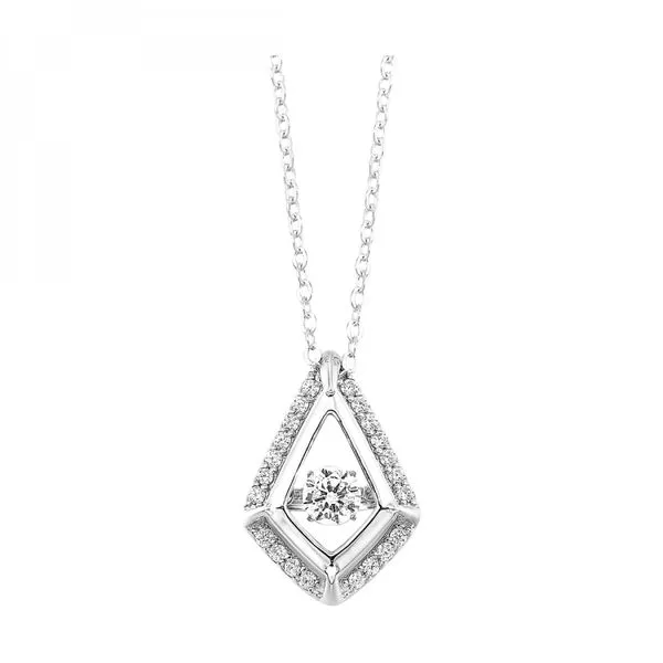 Sterling Silver Suspended CZ Necklace Blocher Jewelers Ellwood City, PA