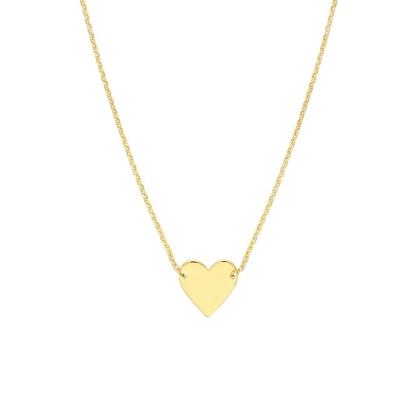 Yellow Sterling Silver Heart Necklace Blocher Jewelers Ellwood City, PA
