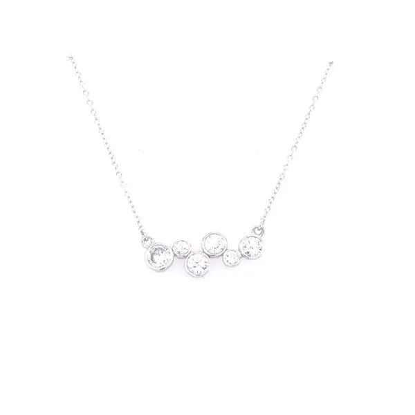 Sterling Silver Bubble Necklace with CZs Blocher Jewelers Ellwood City, PA