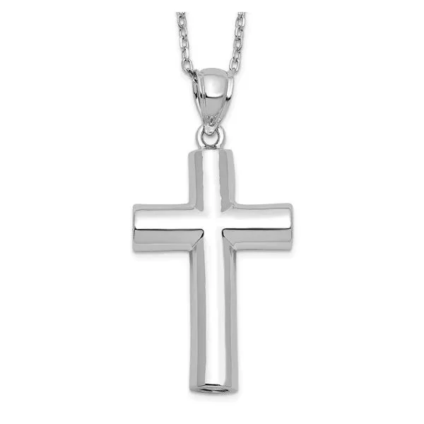 Sterling Silver Cross Ash Holder 18in Necklace Blocher Jewelers Ellwood City, PA