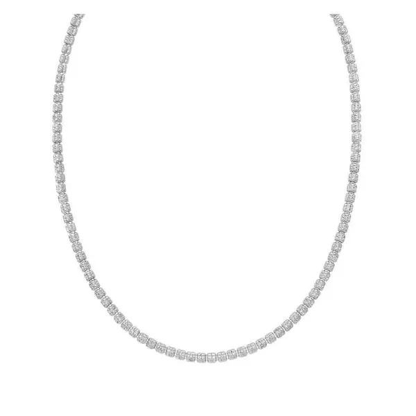Sterling Silver Fancy Ice Chain with Pear Shaped Lobster Clasp, 18
