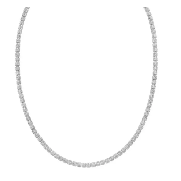 Sterling Silver Fancy 3.8 MM  Ice Chain with Pear Shaped Lobster Clasp Blocher Jewelers Ellwood City, PA