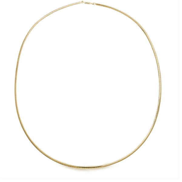 Sterling Silver With Gold Vermeil Finish 2mm Omega Chain 18