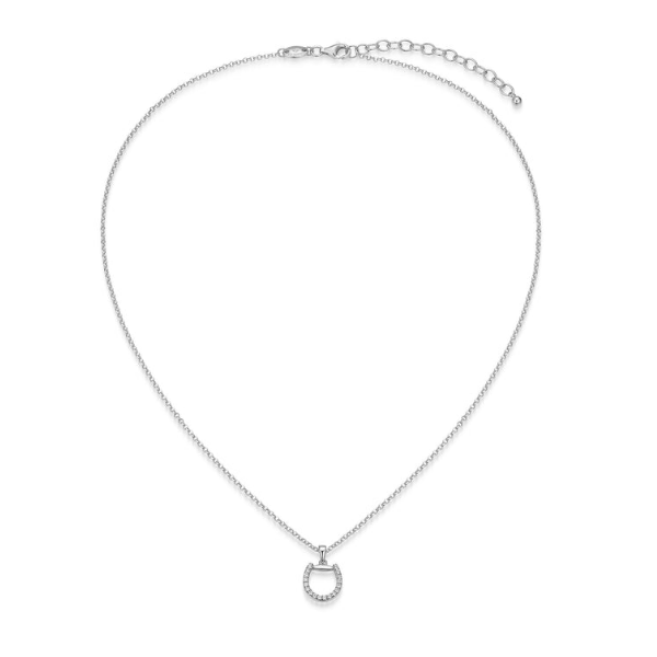 Sterling Silver Equestra (Horseshoe) Pendant Necklace 17