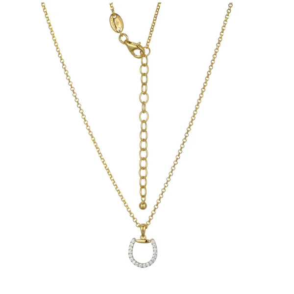 Gold Plated Equestra (Horseshoe) Pendant Necklace 17