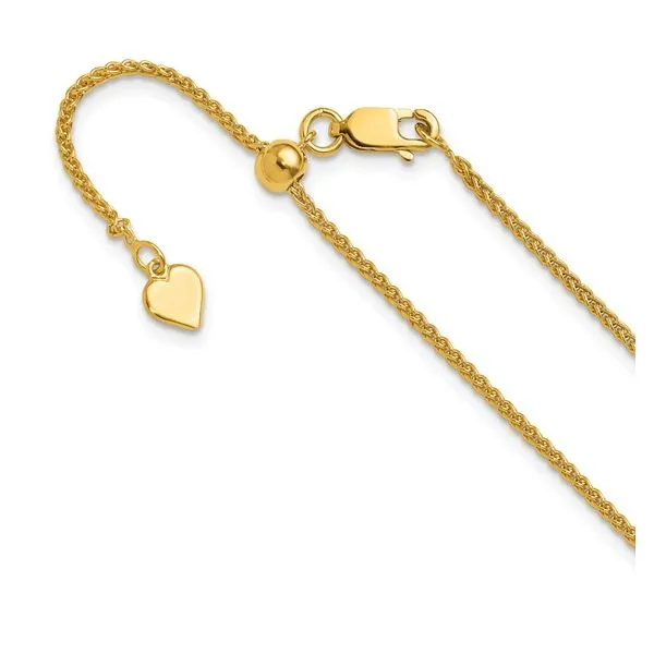 Adjustable Spiga Wheat Chain Blocher Jewelers Ellwood City, PA
