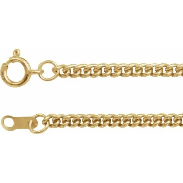 14K Yellow Gold-Filled 2.25 mm Curb 18" Chain Blocher Jewelers Ellwood City, PA