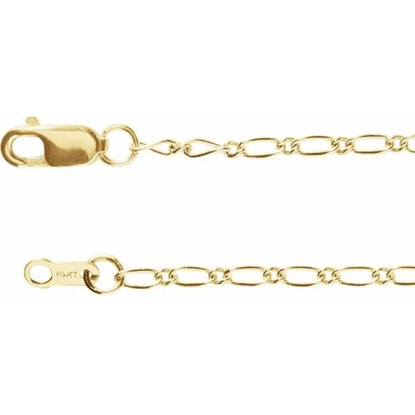 14K Yellow Gold-Filled 1.5 mm Figaro 18" Chain Blocher Jewelers Ellwood City, PA